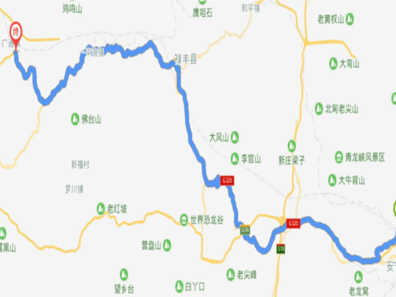 成昆線廣通(tōng)至溫泉段